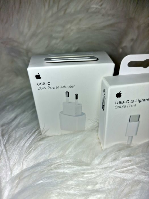 Nowy Zestaw Apple – Ładowarka Sieciowa 20W + Kabel USB-C na Lightning