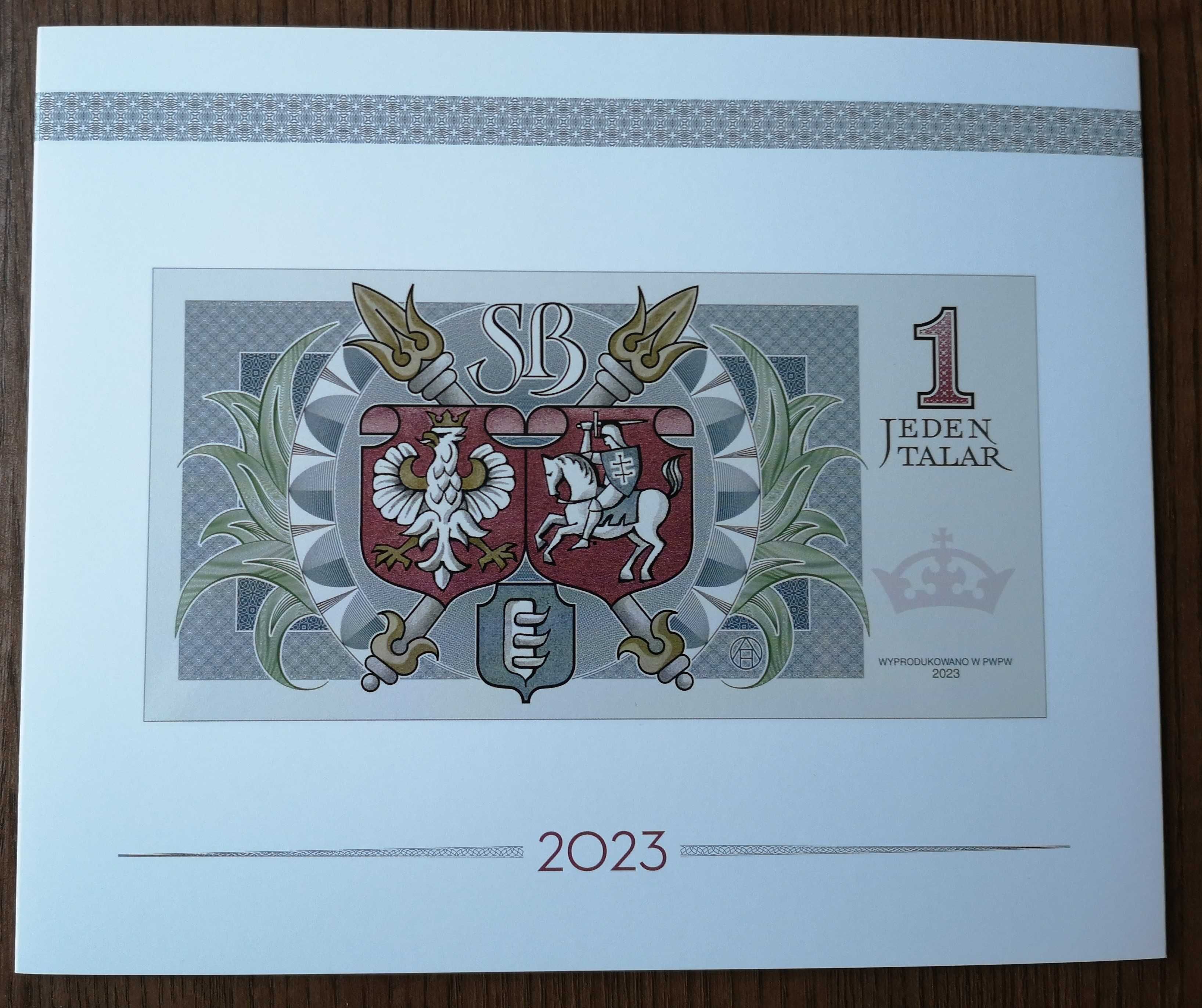 Stefan Batory 1 Talar - Projekt studyjny banknotu - druk PWPW