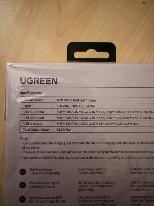 Ugreen Nexide RG 3port GaN Fast Charger 65w
