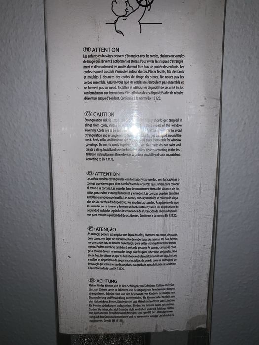 4x Estores de perciana para janela de aluminio 1500x1800mm