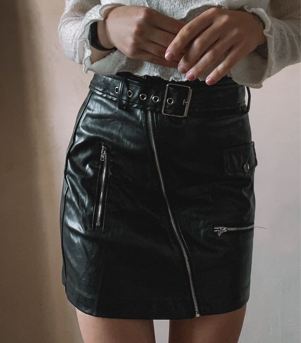 Міні спідниця з екошкіри