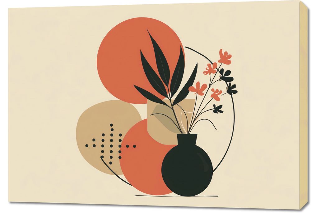 Obraz 100x70cm Wazon z Kwiatami