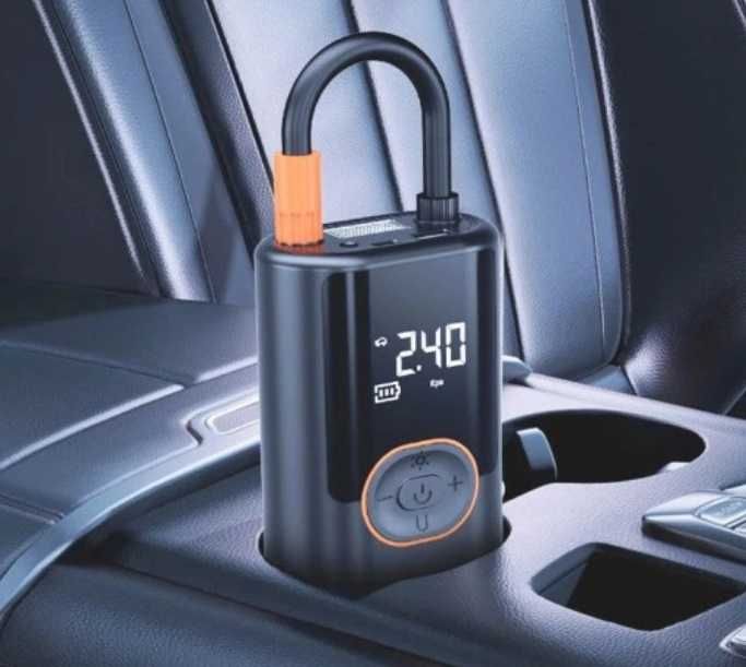 Mocna Pompka Sprężarka 3W1 Zawór START-STOP Kompresor POWERBANK AUTO