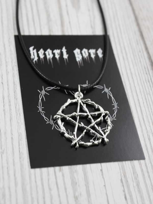 wisiorek pentagram gwiazda gothic wicca pagan gotycki metal HG74