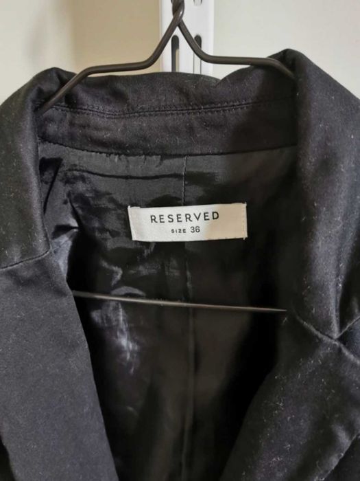 Reserved, r. 36 / S, Czarna damska elegancka marynarka