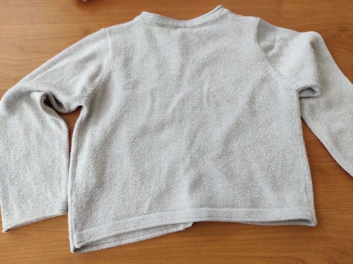 Sweterek szary brokat elegancki cekiny coccodrillo