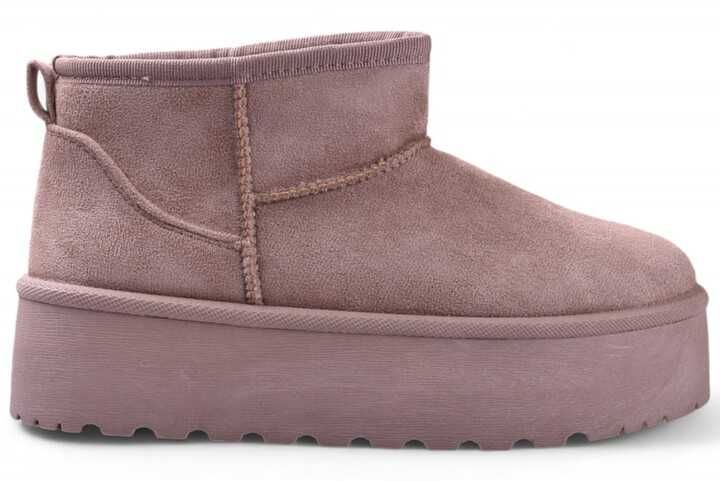 Śniegowce ocieplane Damskie Mukluki EMU na platformie beżowe r.38