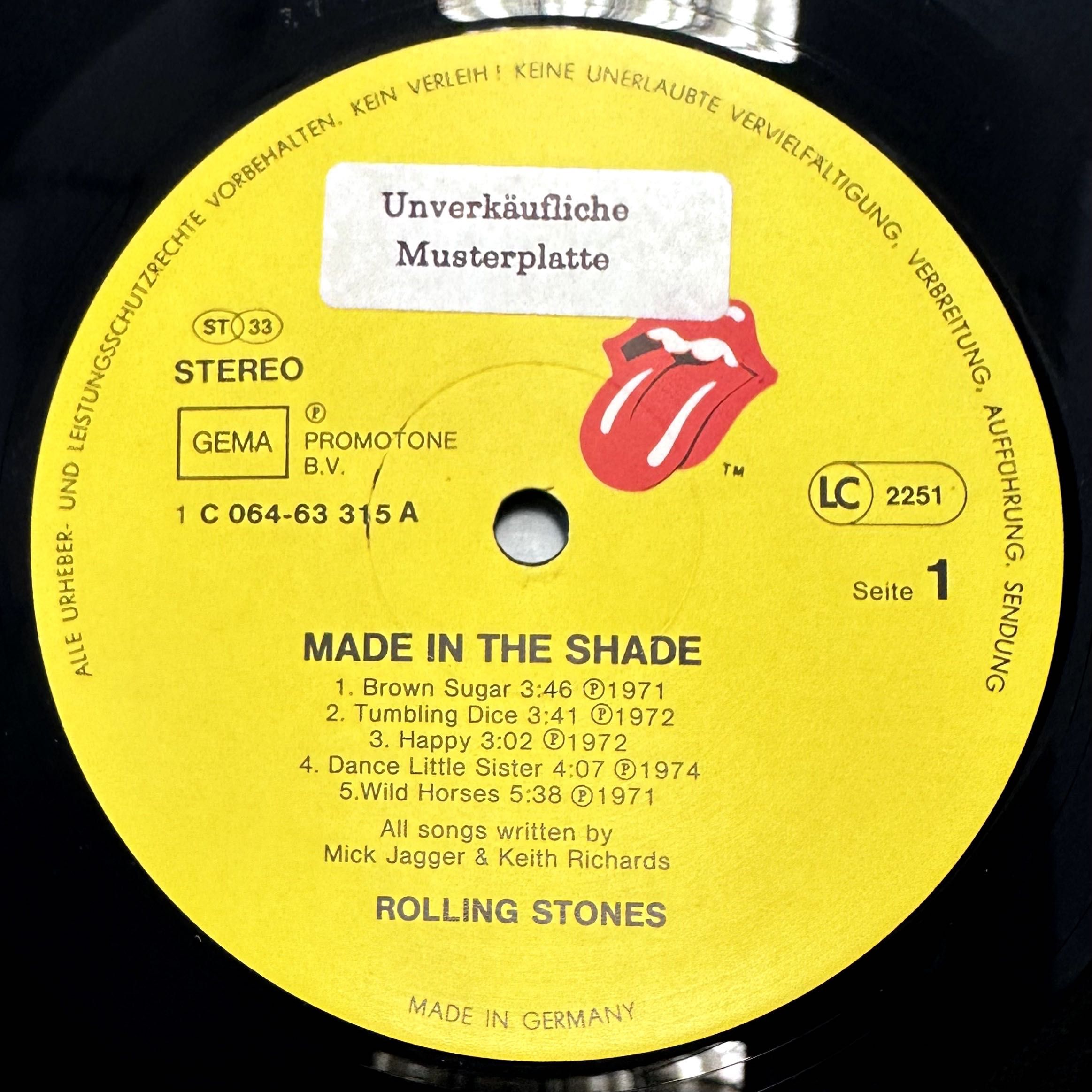 The Rolling Stones - Made in the Shade (Vinyl, 1979, Germany)