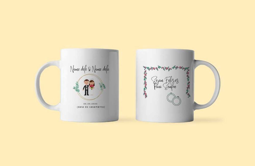 Canecas Personalizadas - para Casamentos