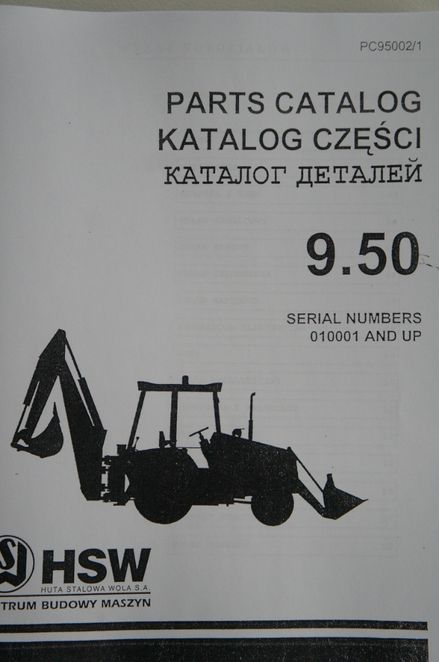 Katalog części koparko-ładowarka HSW Huta Stalowa Wola 9.50 j. polski