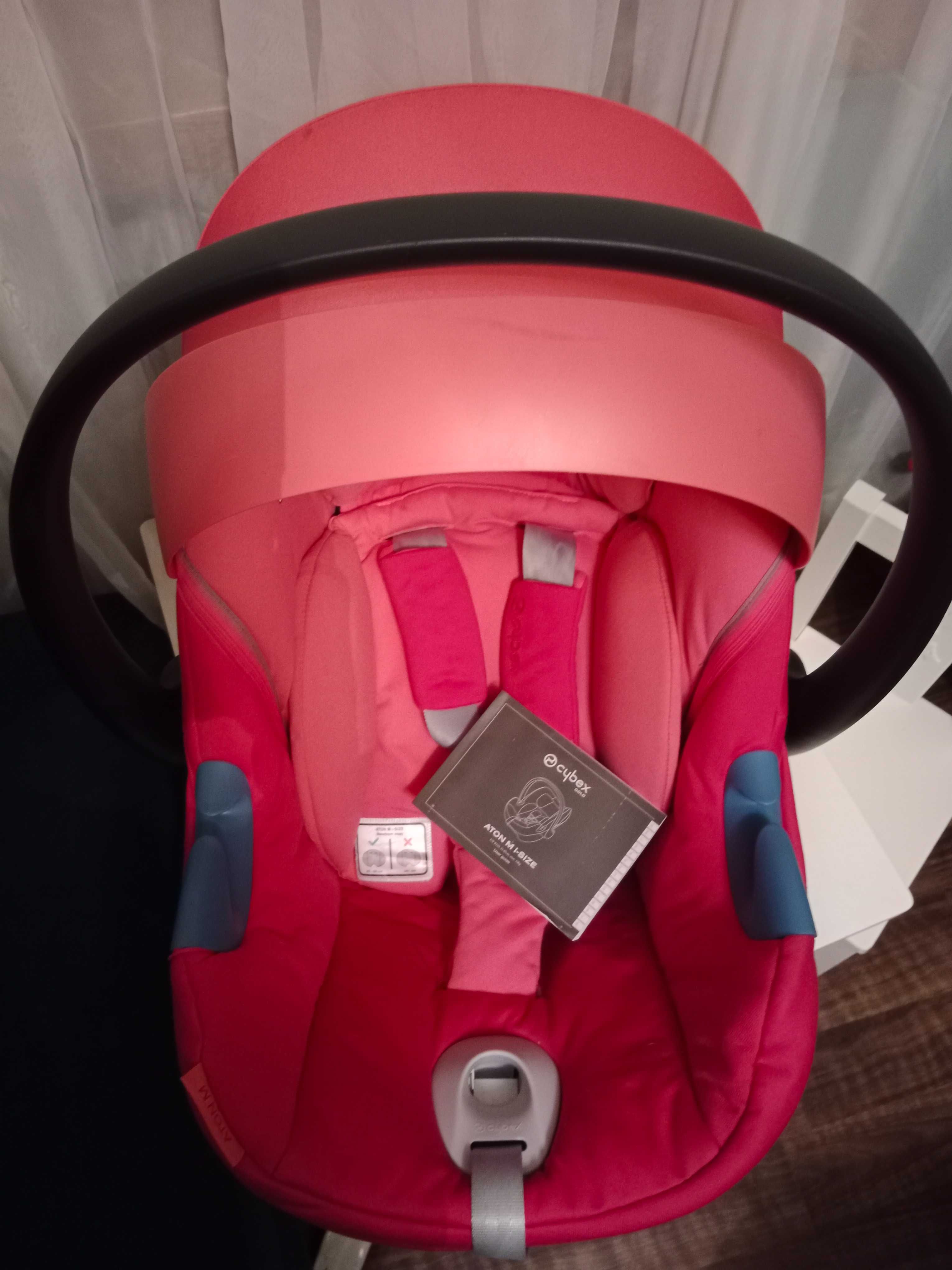 Nosidło, Nosidełko, Fotelik Cybex Aton  M i - Size Magnolia Pink