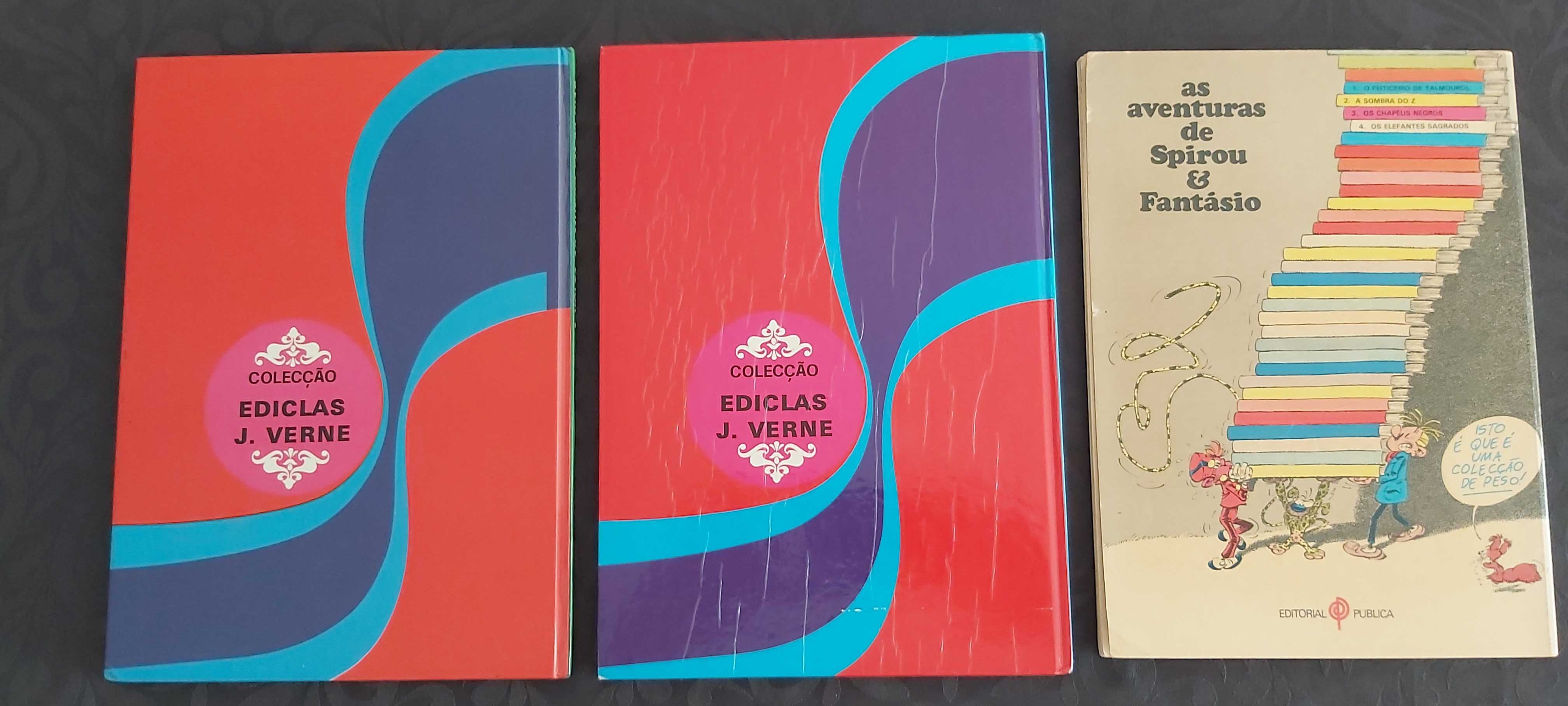 Livros BD antigos: Spirou e Fantásio / Júlio Verne