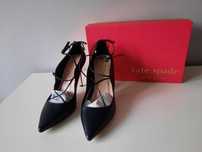 Kate Spade czarne buty na obcasie szpilki skóra naturalna 38 38,5 39