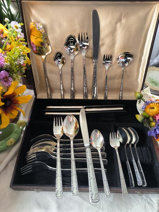 Мельхіор столові прибори покриті сріблом завод Талін. ювел. серія Nova