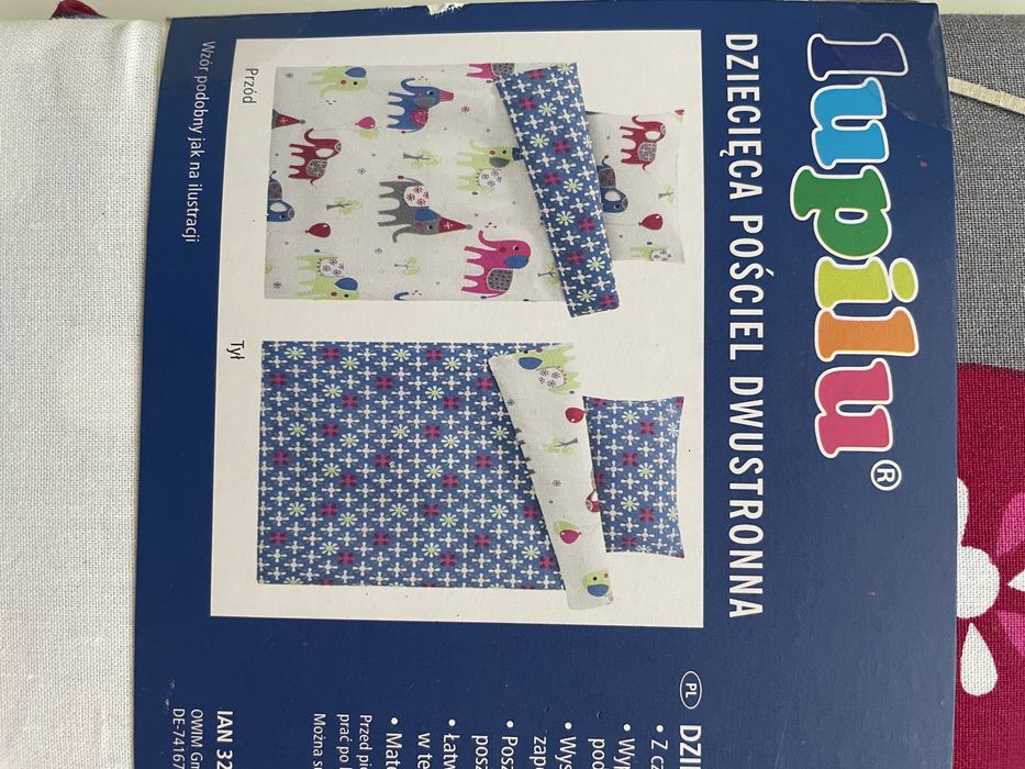 Dziecięca pościel dwustronna dla dzieci 100x135 cm łonie bawełna nowe