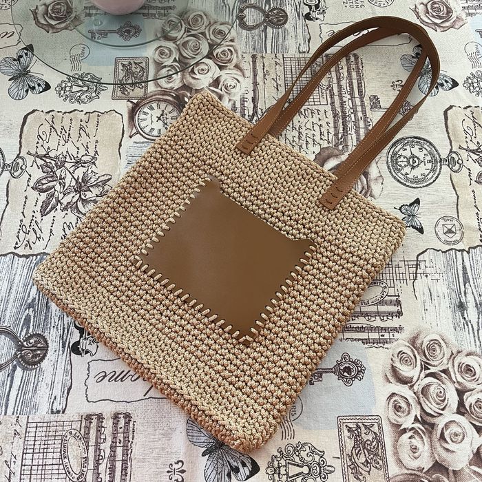 Сумка шопер сплетена гачком)