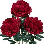 3 szt piwonie peonie kwiaty sztuczne 74 cm czerwona