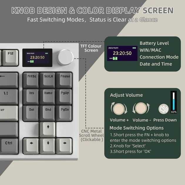 Бездротова механічна клавіатура attack shark x86