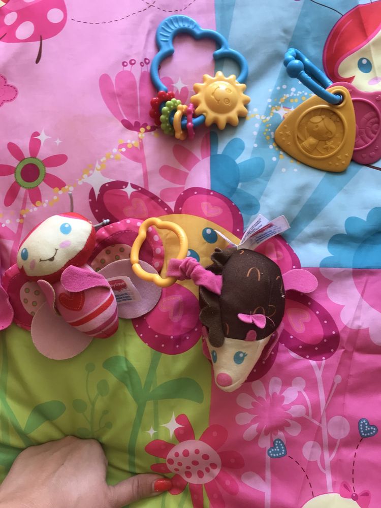 Детский музыкальный развивающий коврик tiny love princess с дугами