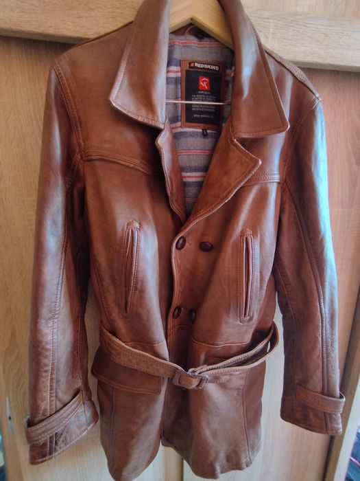 Kurtka w idealnym stanie marki Red Skins 100% skóra  rozm.  L klatka-1