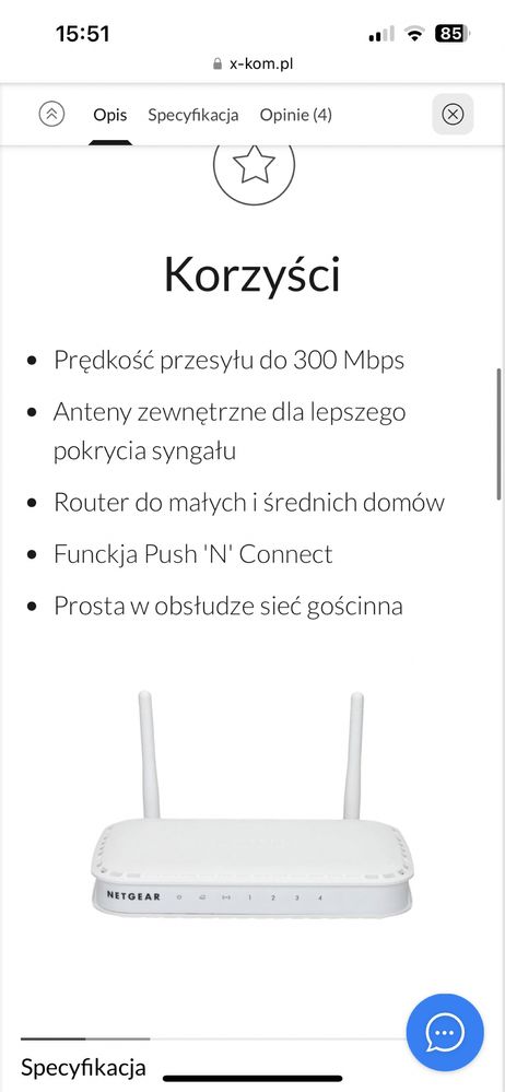 Router Netgear WNR614 2 anteny stan bdb