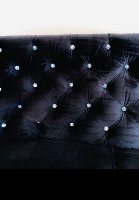 Sofa Glamour Półokrągła Pikowana