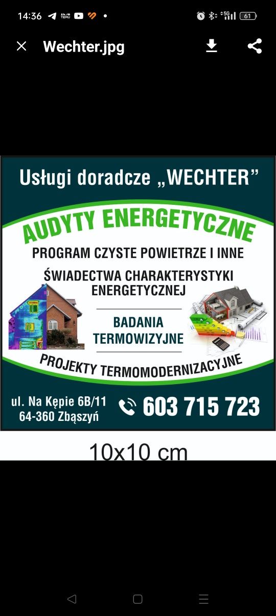 Audyt energetyczny, świadectwo charakterystyki energetycznej, Audyt