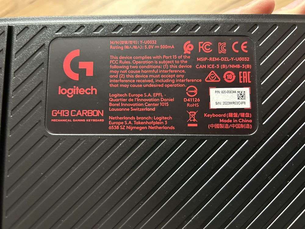 aluminiowa Klawiatura mechaniczna logitech g413 Carbon, ladny stan