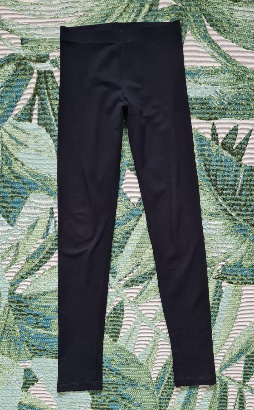 H&M czarne bawełniane legginsy 158