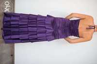 Długa suknia balowa / wieczorowa, fioletowa, Morgan & Co. rozm S
