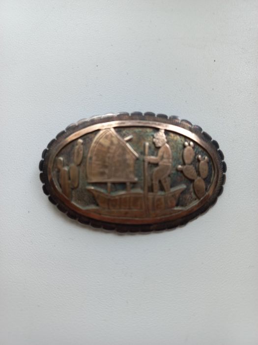 Брошь мужская серебро