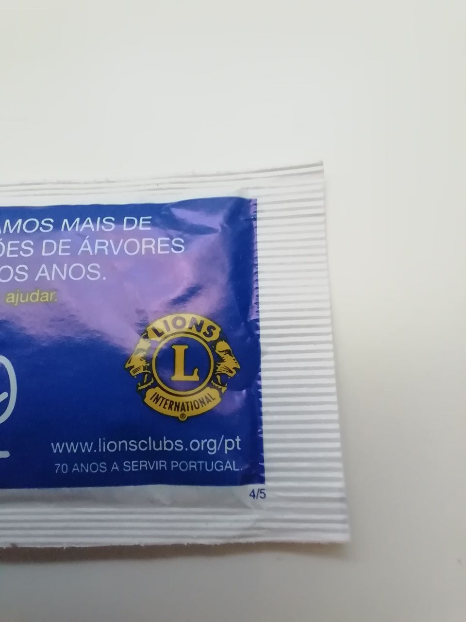 Pacotes de açúcar Delta Lionsclubs