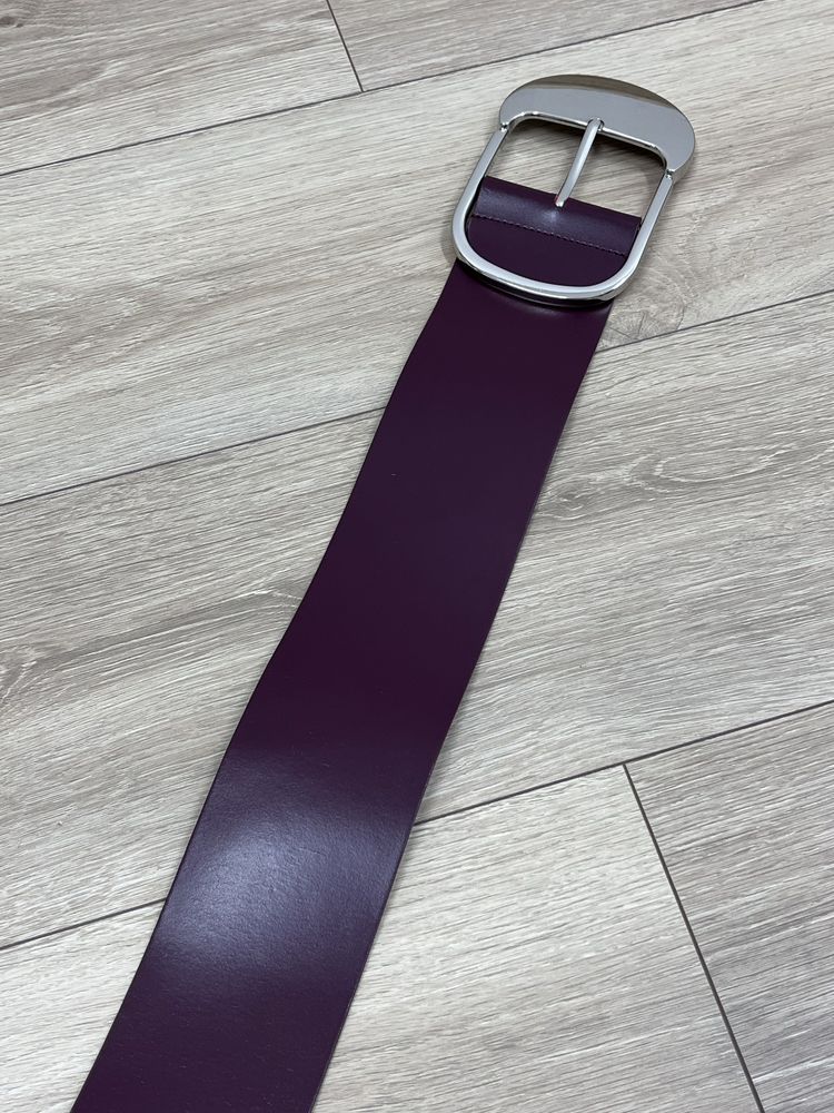 Max Mara шкіряний ремінь 75 80 бордовий широкий шкіра Max&Co італія