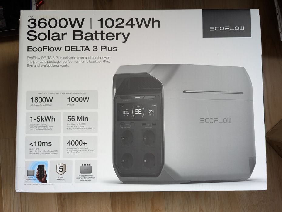 Ecoflow Delta 3 Plus, Нова, Офіційна, гарантія 60 місяців