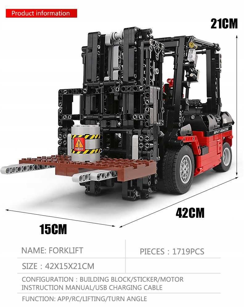 Wózek widłowy - Klocki Mould King Technic NOWE