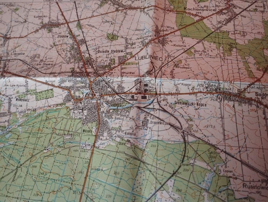 Mapa topograficzna okolic Lublińca