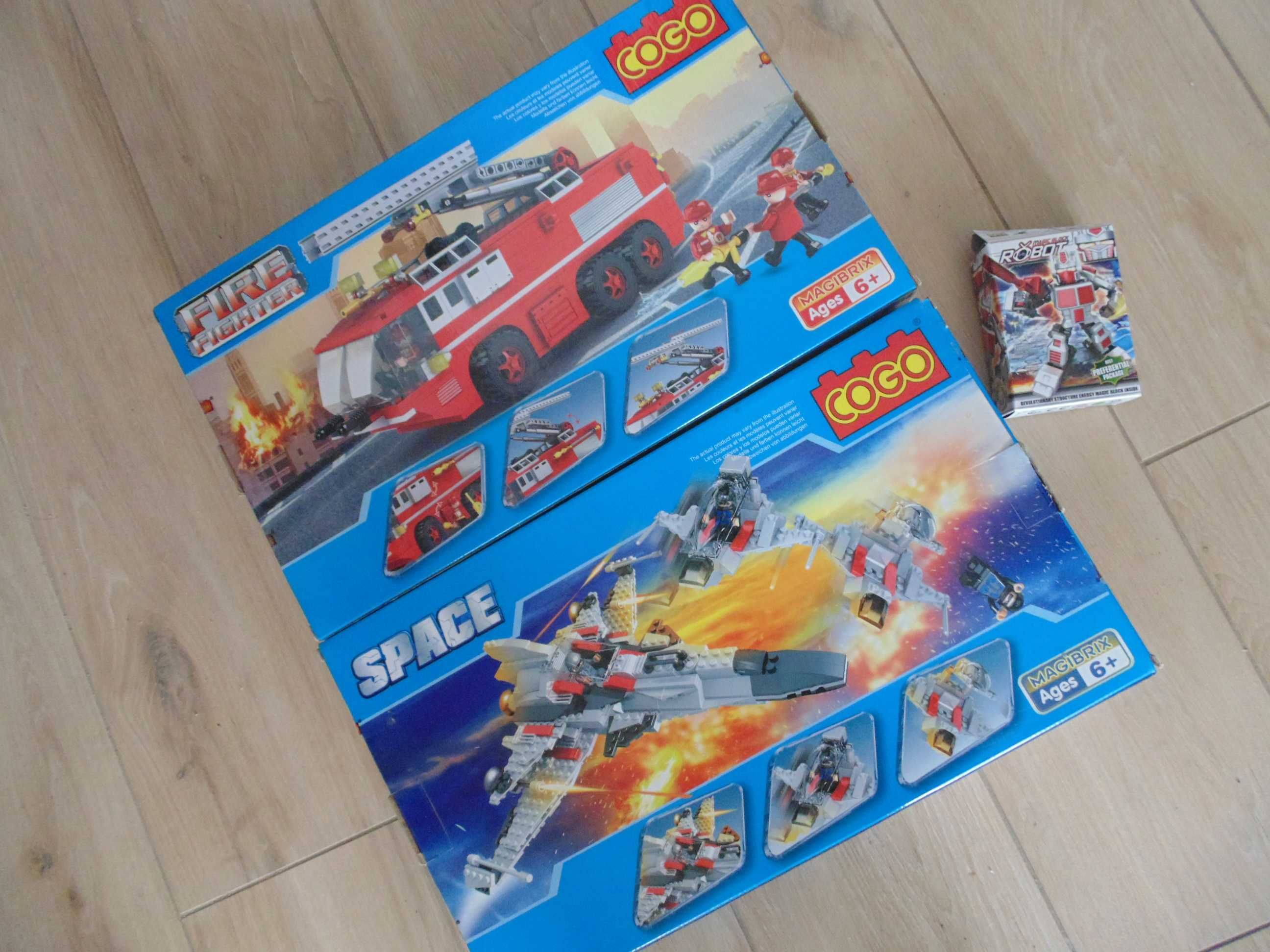 klocki Cogo space i fire fighter, kompatybilne z lego - 6+