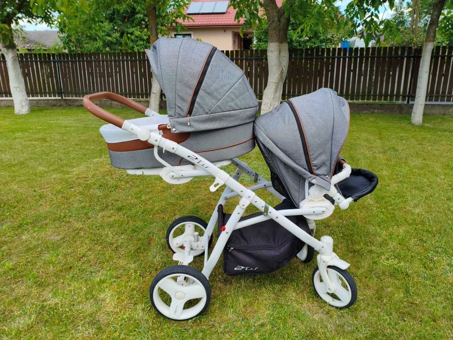Wózek bliźniaczy 2w1