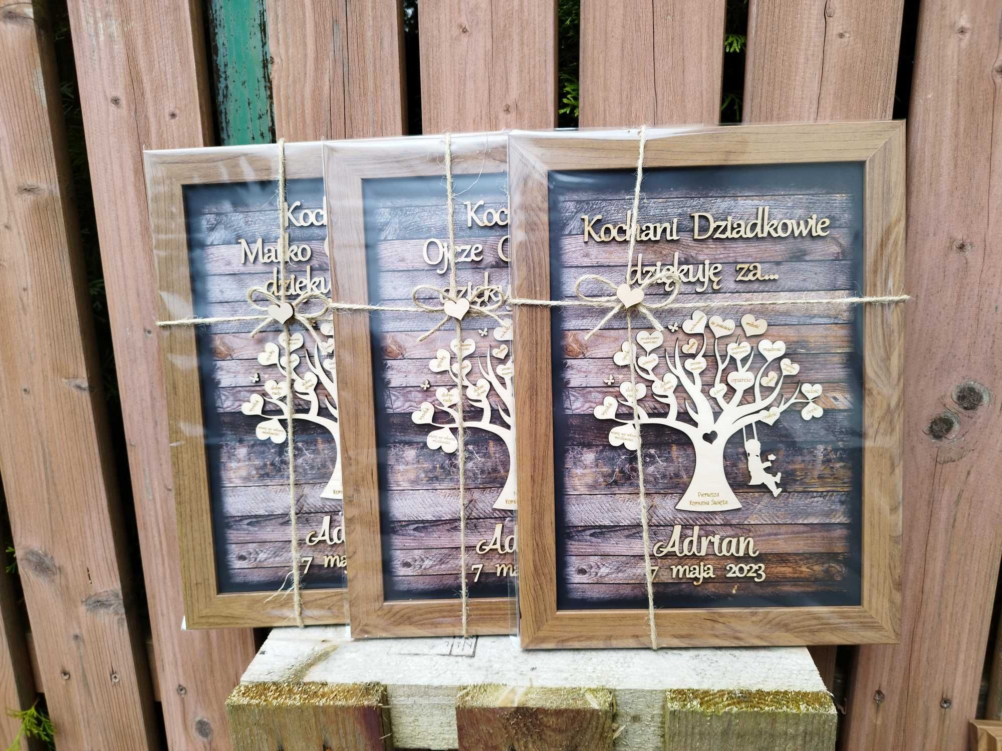 Podziękowania dla Chrzestnych Dziadków Chrzest podziękowanie