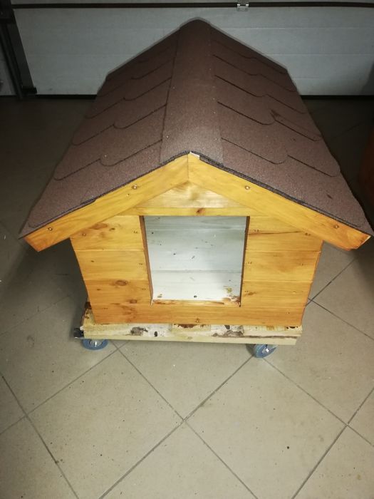 Buda dla pieska, średniego psa, solidna ocieplona