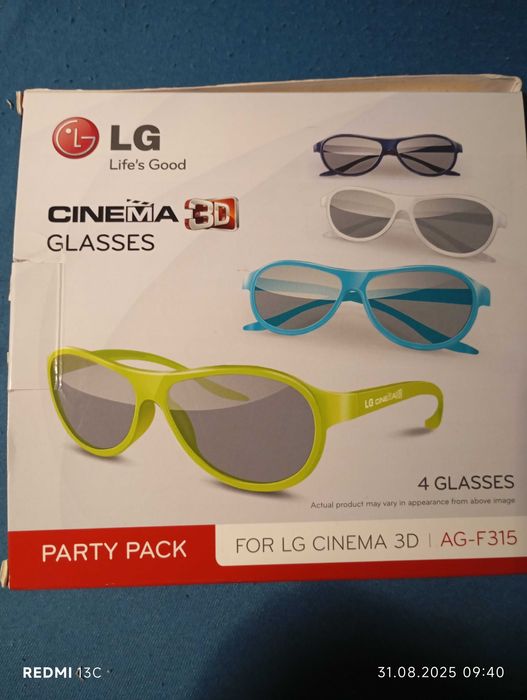 Okulary LG Cinema 3D AG-F315 4szt w opakowaniu
