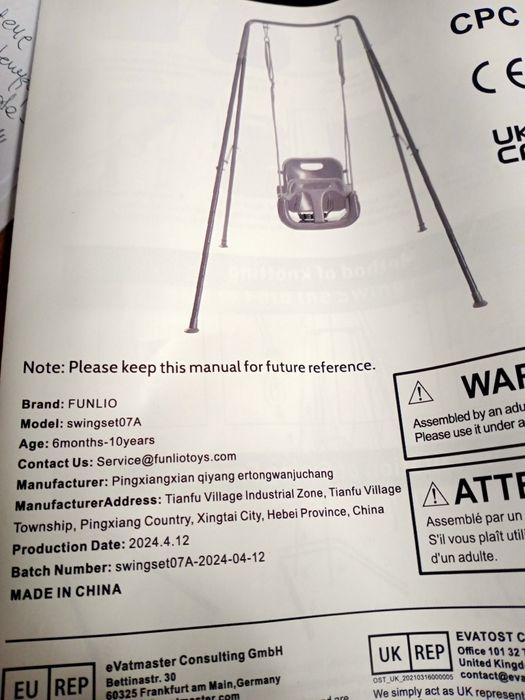 Huśtawka 3 w 1, od 6 miesięcy do 10 lat