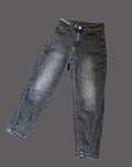 Szare jeansy typu mom fit, wysoki stan