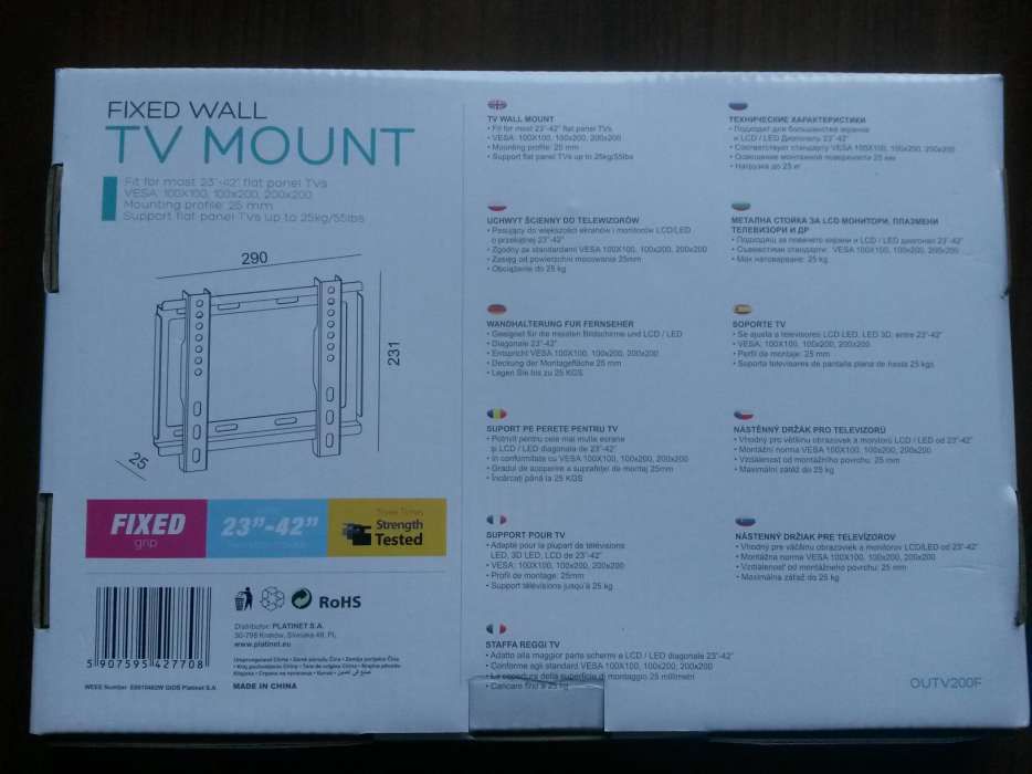 Tani i dobry Uchwyt Ścienny na TV otwory mocowania max 20x20cm
