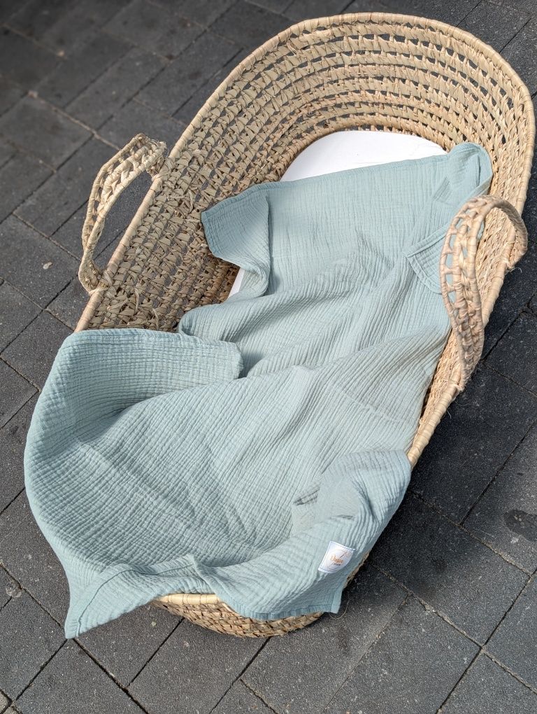 Otulacz z chwastami 70 x 100 cm muślinowy pielucha tetra wyprawka