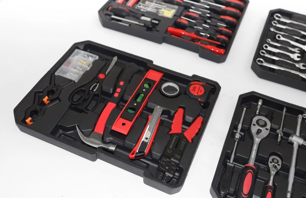 Duży Zestaw Narzędzi Walizka Narzędziowa Na Kółkach 189 Elementów