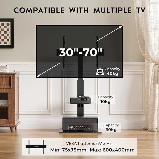 Suporte TV de 30 a 70 polegadas plasma LED OLED LCD até 40 kg