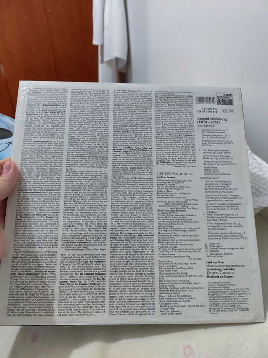 Arnold Schönberg, Jard van Nes, Reinbert de Leeuw,disco de vinil novo