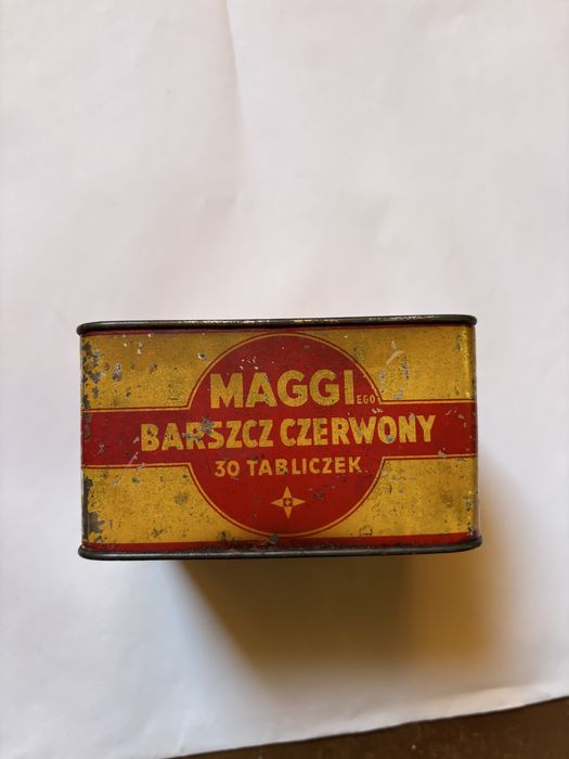 Puszka Maggi Barszcz Czerwony – oryginalna vintage, lata 30–50