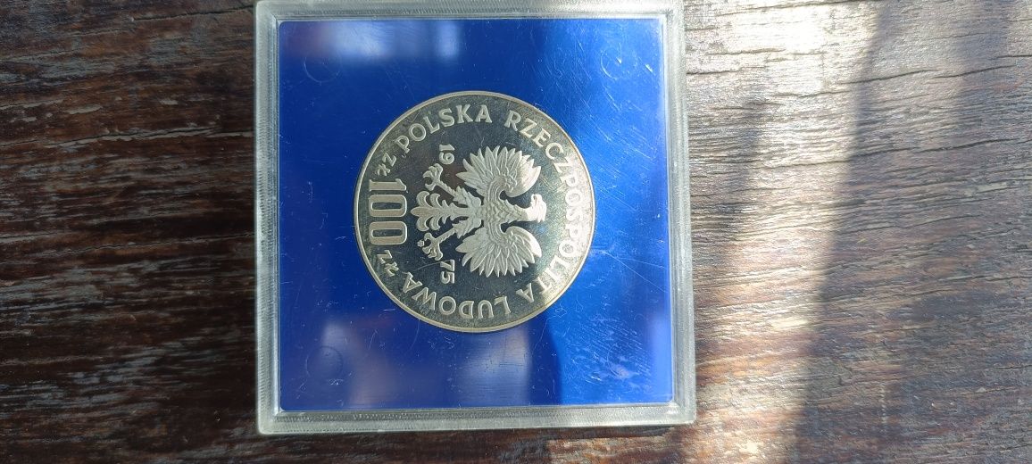 Moneta kolekcjonerska Helena Modrzejewska 100 zł z roku 75